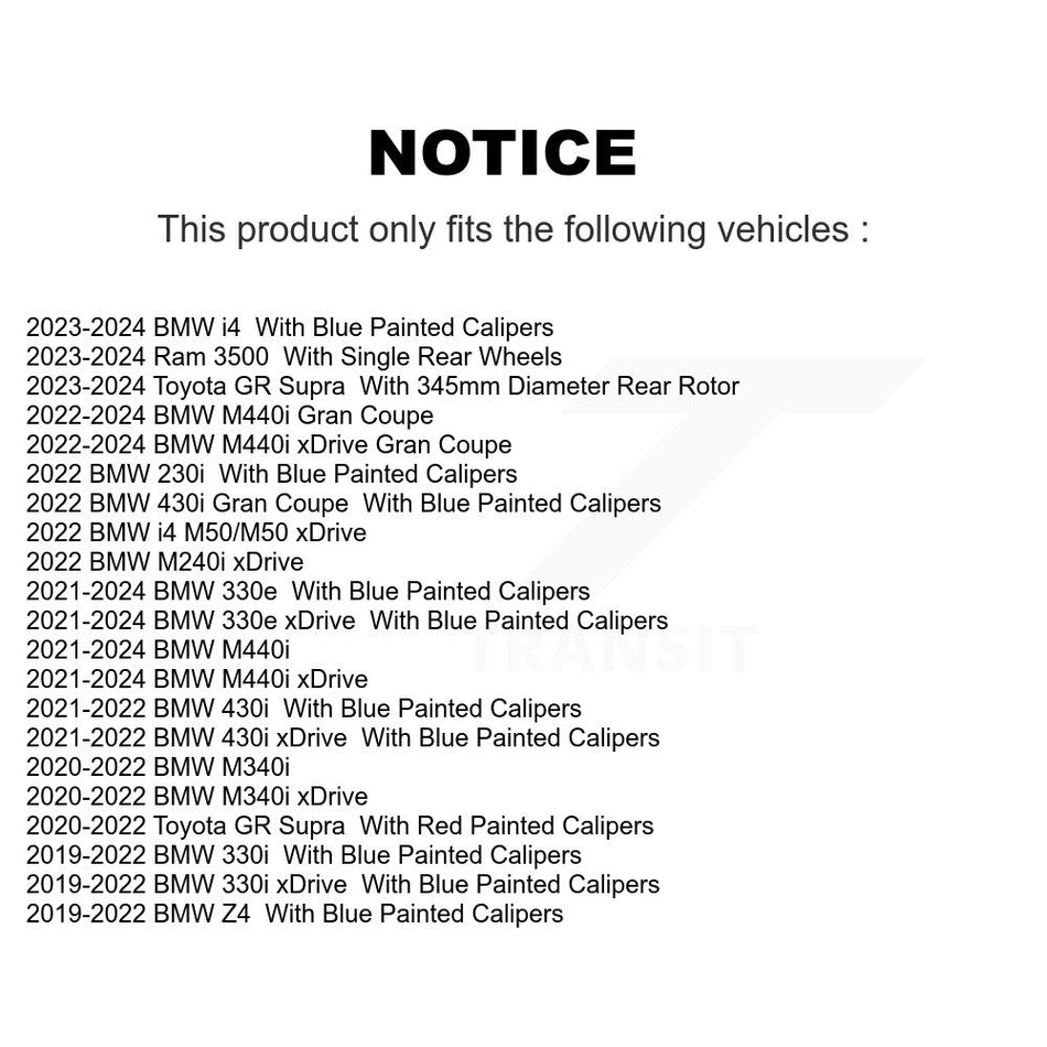 Ceramic Disc Brake Pads TEC-2220 For BMW Ram 3500 330i xDrive i4 M340i 330e Toyota GR Supra M440i Z4