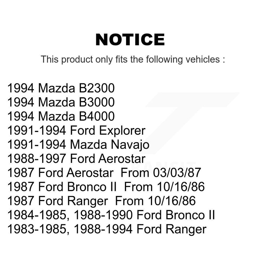 Front Ceramic Disc Brake Pads TEC-249 For Ford Ranger Explorer Aerostar Bronco II Mazda B4000 B3000 B2300 Navajo