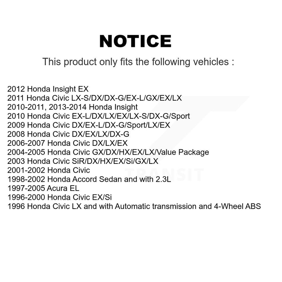 Front Ceramic Disc Brake Pads TEC-465A For Honda Civic Accord Acura EL Insight