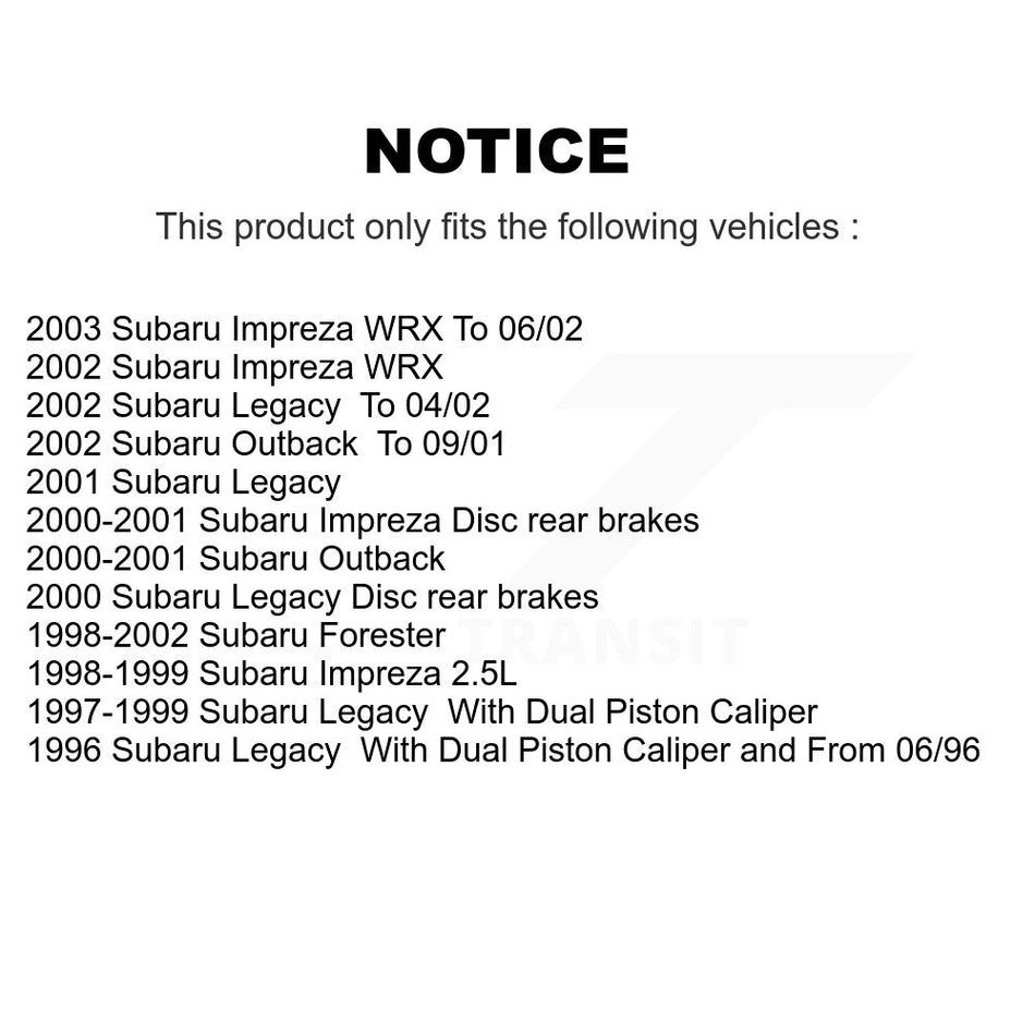 Front Ceramic Disc Brake Pads TEC-721 For Subaru Impreza Forester Legacy Outback