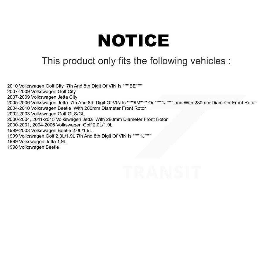 Front Ceramic Disc Brake Pads TEC-768A For Volkswagen Jetta Golf Beetle City