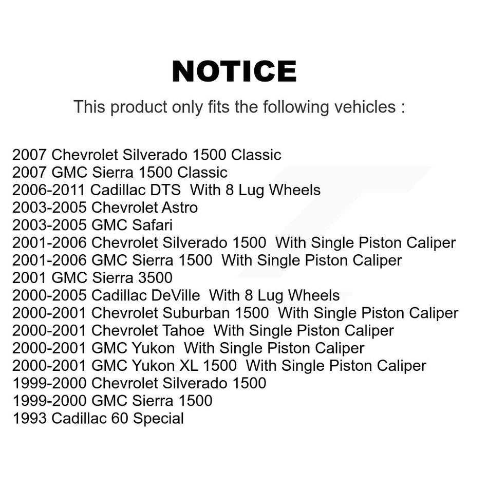 Rear Ceramic Disc Brake Pads TEC-792 For Chevrolet GMC Silverado 1500 Sierra Cadillac DTS Classic XL