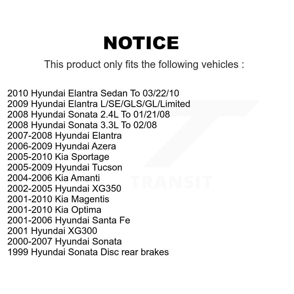 Rear Ceramic Disc Brake Pads TEC-813 For Hyundai Sonata Kia Elantra Santa Fe Optima Sportage Tucson Azera XG350 Amanti XG300 Magentis