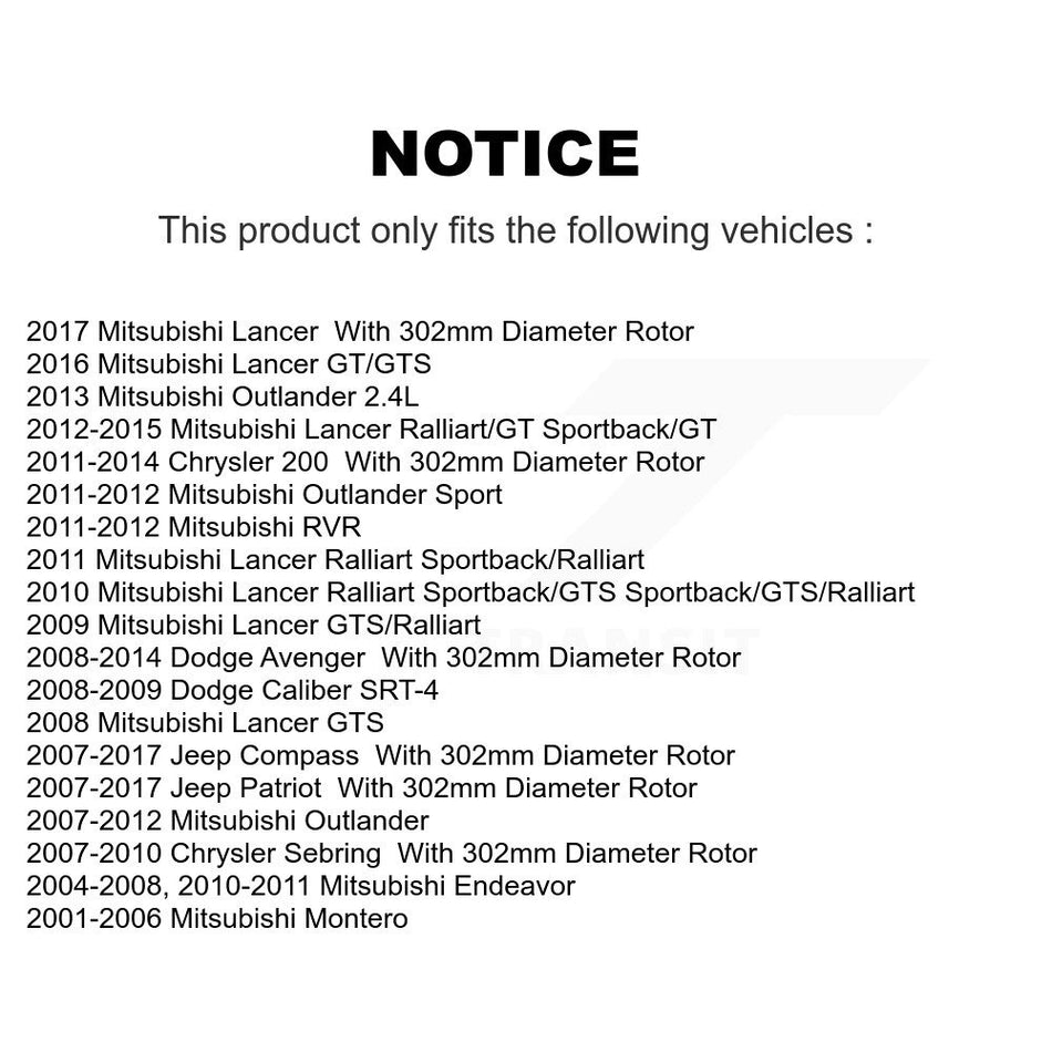 Rear Ceramic Disc Brake Pads TEC-868 For Jeep Patriot Dodge Chrysler Compass Avenger Mitsubishi 200 Sebring Lancer Caliber Endeavor Outlander Sport Montero RVR