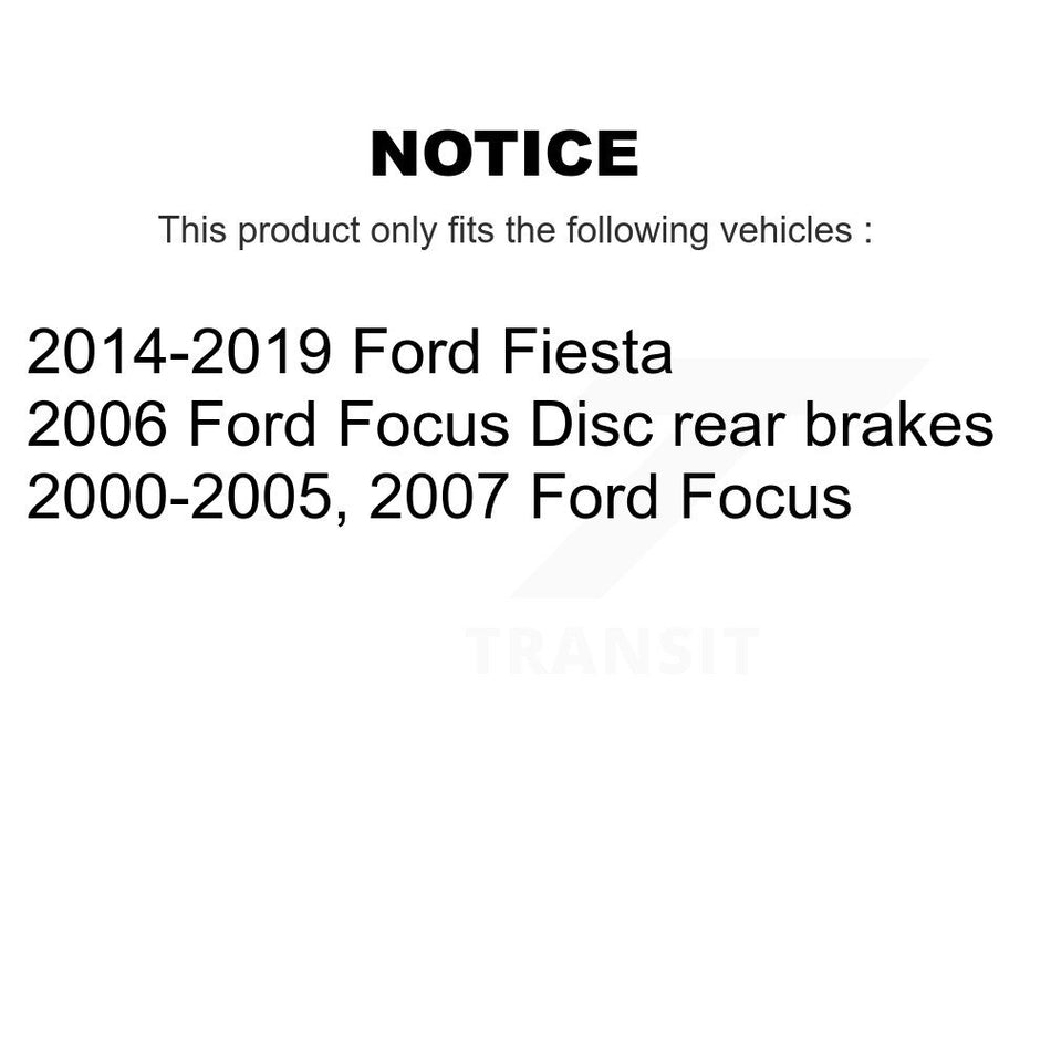 Rear Ceramic Disc Brake Pads TEC-886 For Ford Focus Fiesta