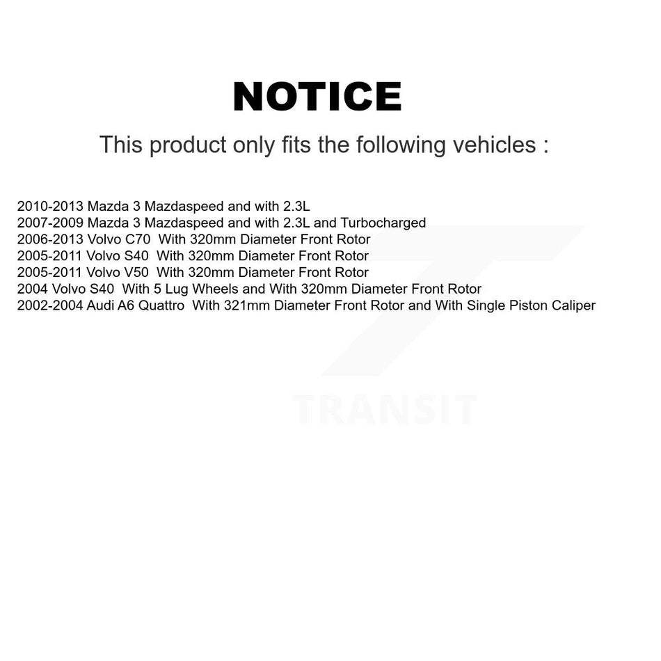 Front Ceramic Disc Brake Pads TEC-915A For Mazda 3 Volvo S40 V50 C70 Audi A6 Quattro