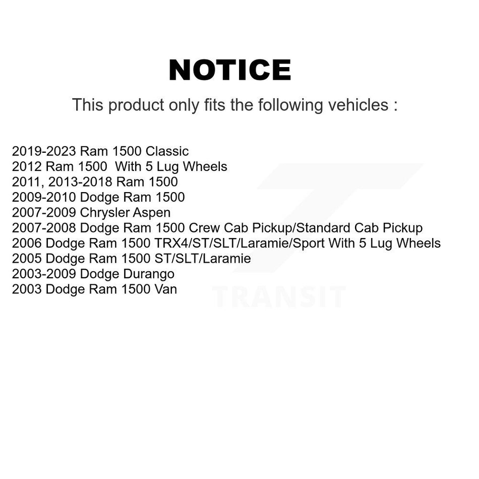 Rear Ceramic Disc Brake Pads TEC-967 For Ram 1500 Classic Dodge Durango Chrysler Aspen Van