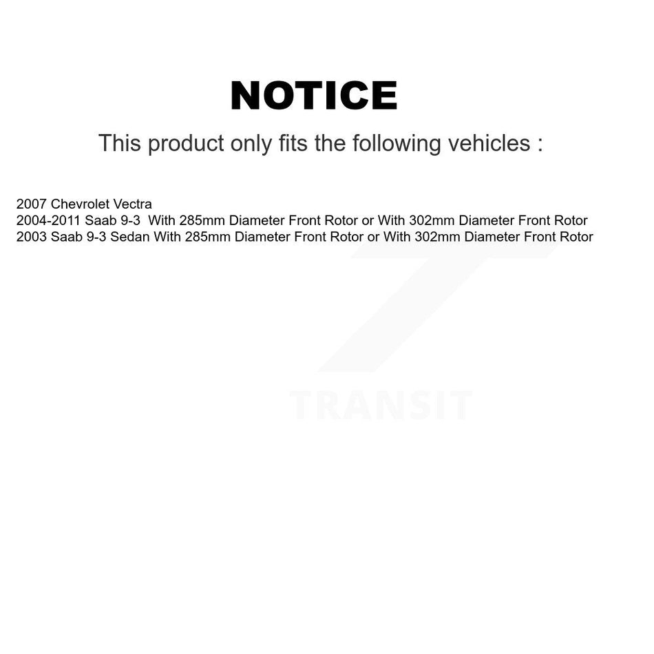 Front Ceramic Disc Brake Pads TEC-972 For Saab 9-3 Chevrolet Vectra
