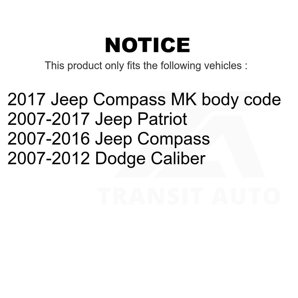 Front Right Lower Suspension Control Arm Ball Joint Assembly TOR-CK620065 For Jeep Patriot Compass Dodge Caliber