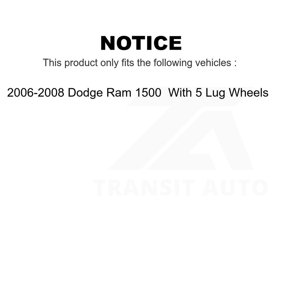 Front Left Upper Suspension Control Arm Ball Joint Assembly TOR-CK620175 For 2006-2008 Dodge Ram 1500 With 5 Lug Wheels