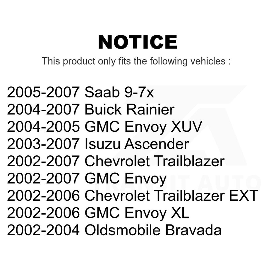 Front Right Lower Suspension Control Arm Ball Joint Assembly TOR-CK620309 For Chevrolet Trailblazer GMC Envoy EXT XL Buick Rainier Oldsmobile Bravada XUV Isuzu Ascender Saab 9-7x