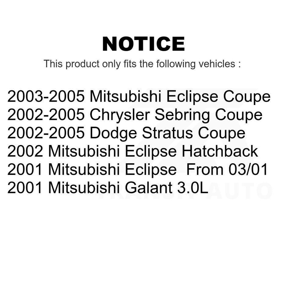 Front Right Lower Suspension Control Arm Ball Joint Assembly TOR-CK620313 For Chrysler Sebring Dodge Stratus Mitsubishi Eclipse Galant