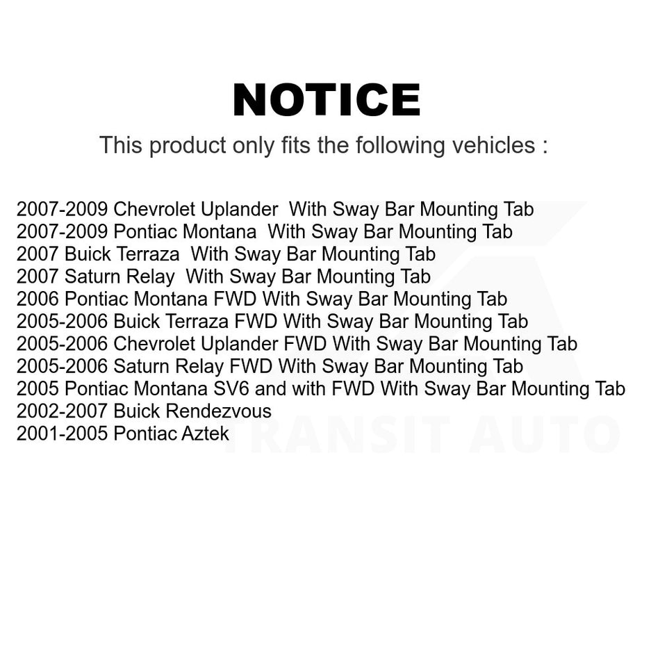 Front Right Lower Suspension Control Arm Ball Joint Assembly TOR-CK621352 For Buick Rendezvous Chevrolet Uplander Pontiac Aztek Montana Terraza Saturn Relay