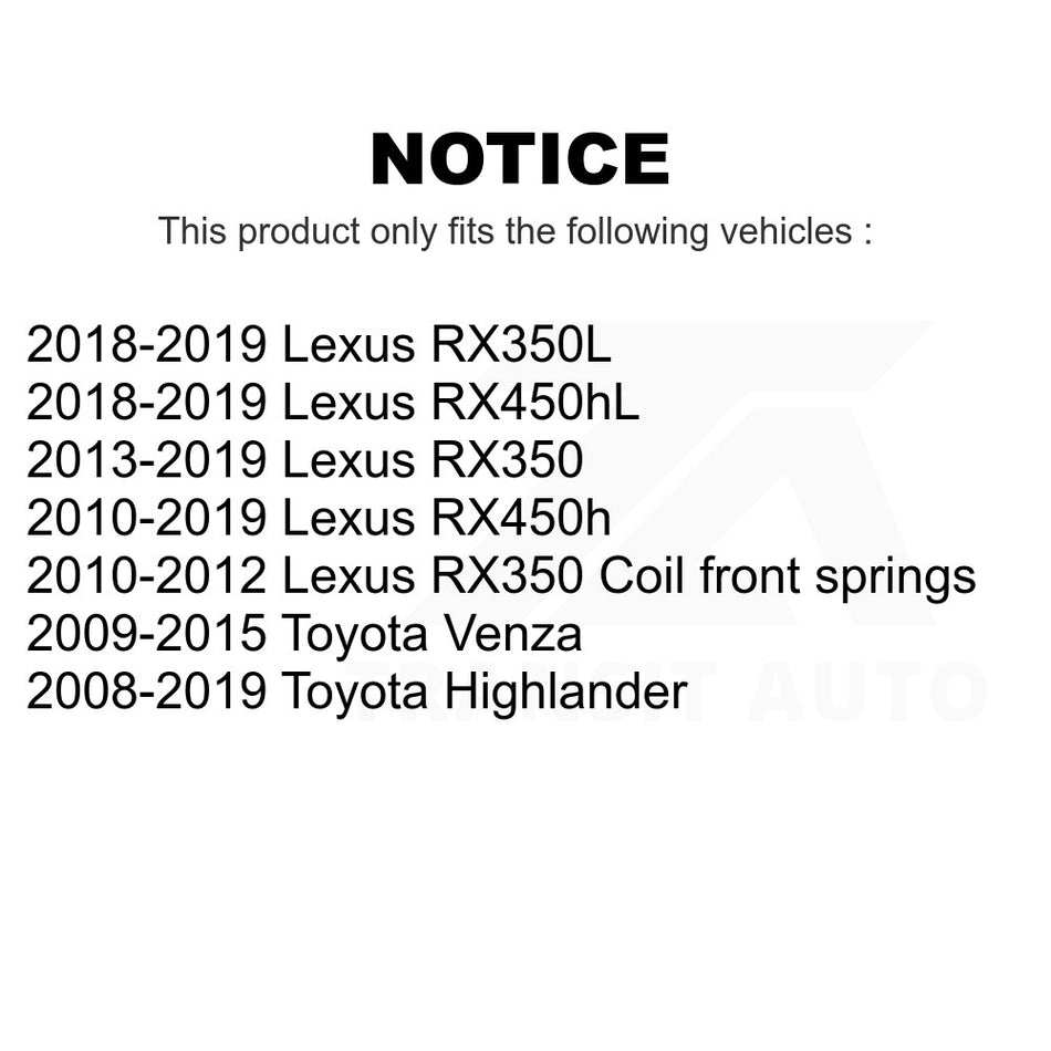 Front Right Lower Suspension Control Arm Ball Joint Assembly TOR-CK622944 For Toyota Highlander Lexus RX350 Venza RX450h RX350L RX450hL