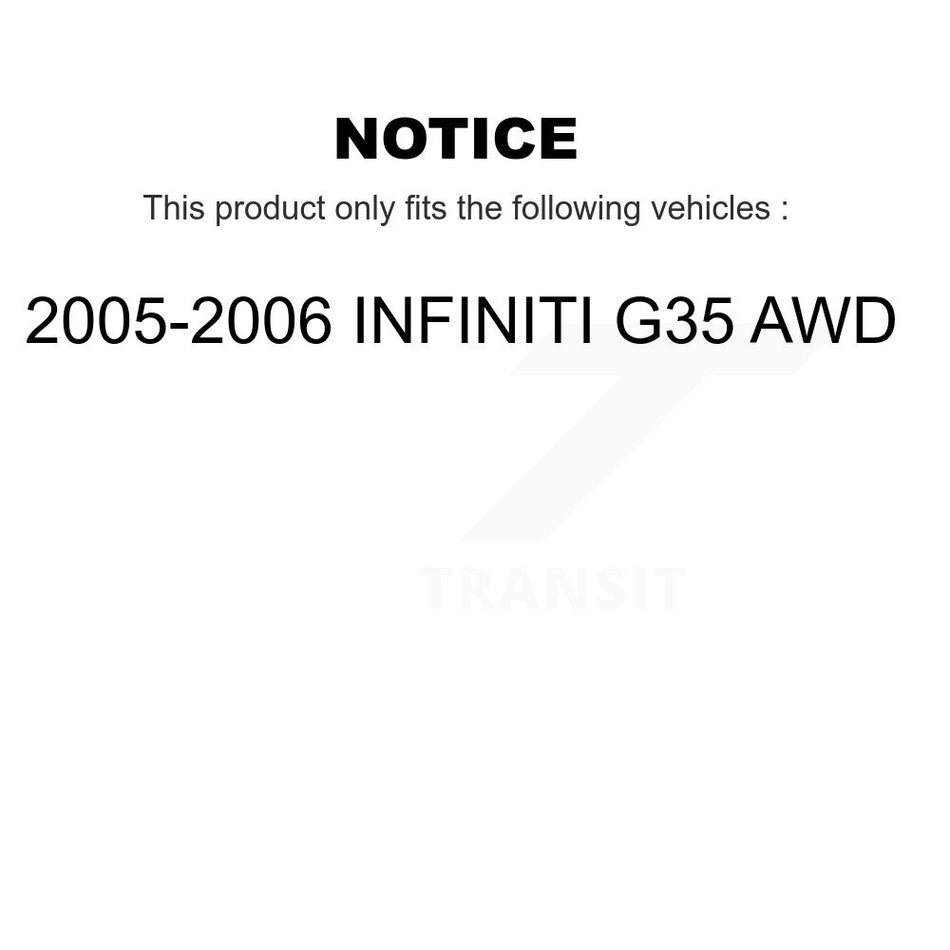 Front Left Lower Forward Suspension Control Arm TOR-CK642550 For 2005-2006 INFINITI G35 AWD