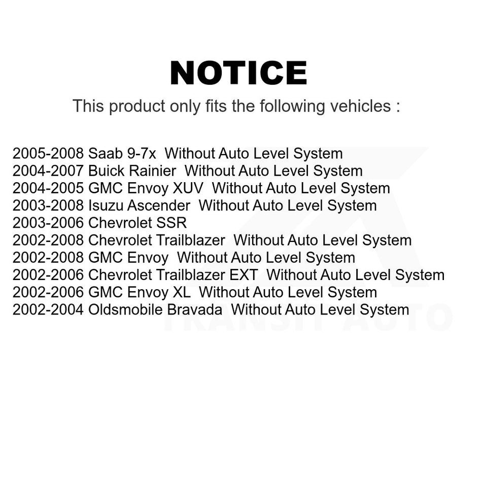 Rear Upper Suspension Trailing Arm TOR-CK660155 For Chevrolet Trailblazer GMC Envoy EXT XL Buick Rainier Oldsmobile Bravada XUV SSR Isuzu Ascender Saab 9-7x