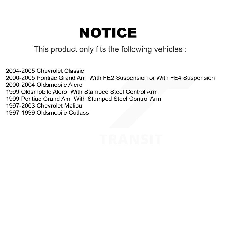 Front Left Lower Suspension Control Arm Ball Joint Assembly TOR-CK80446 For Pontiac Grand Am Malibu