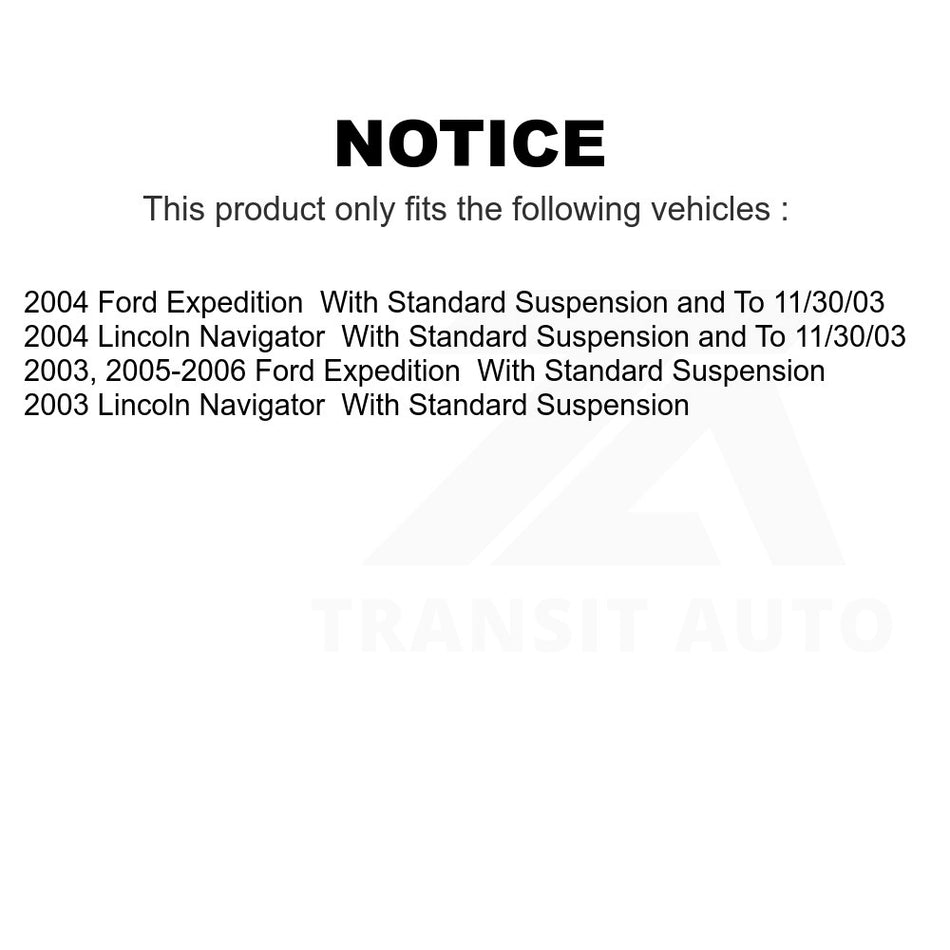 Front Right Upper Suspension Control Arm Ball Joint Assembly TOR-CK80712 For Ford Expedition Lincoln Navigator