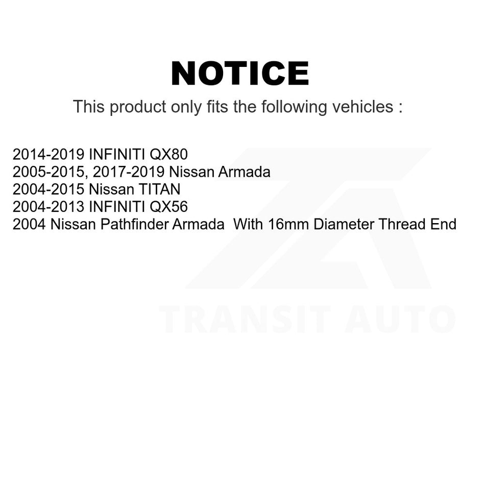 Front Left Outer Steering Tie Rod End TOR-ES800031 For Nissan Titan Armada INFINITI QX80 QX56 Pathfinder TITAN