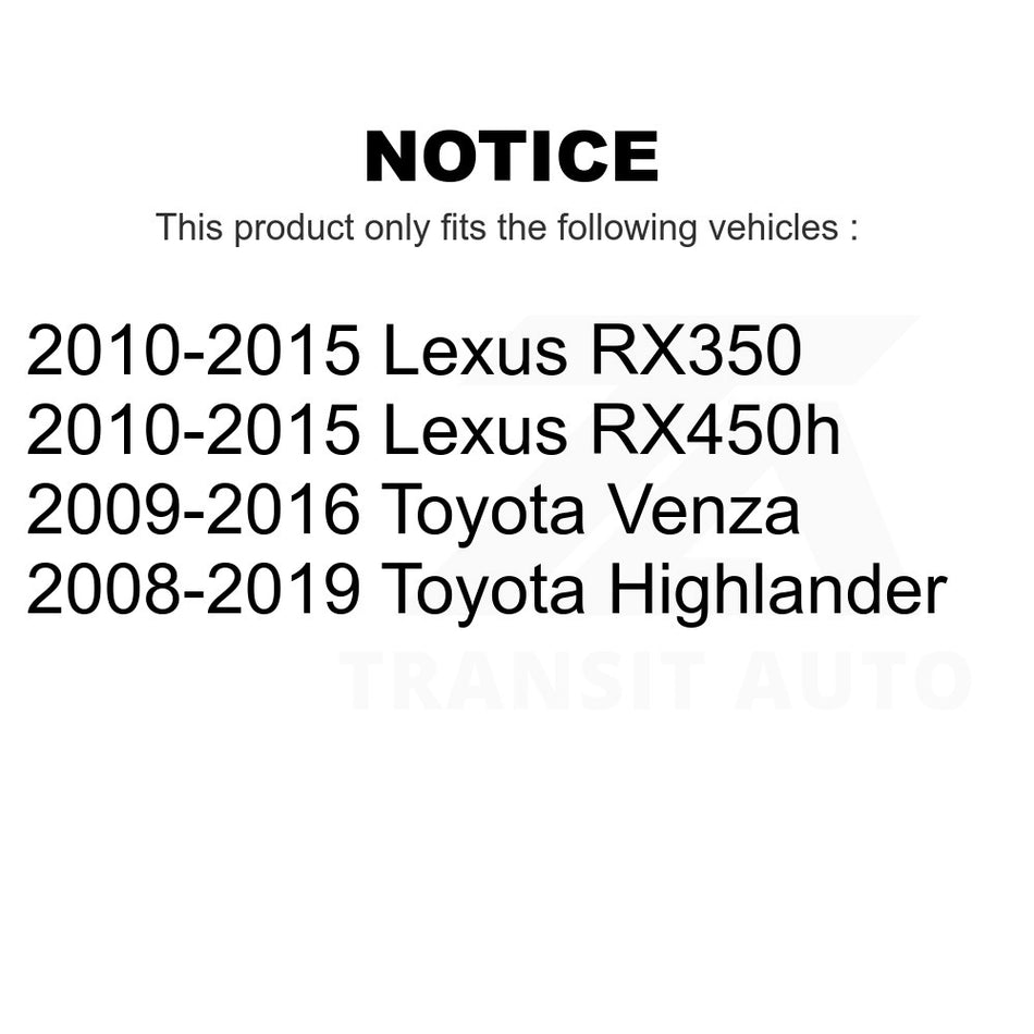 Front Left Outer Steering Tie Rod End TOR-ES800533 For Toyota Highlander Lexus RX350 Venza RX450h