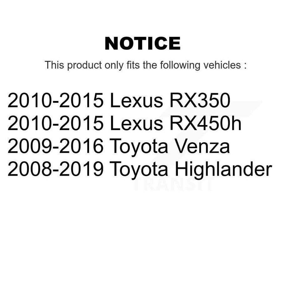 Front Left Outer Steering Tie Rod End TOR-ES800533 For Toyota Highlander Venza Lexus RX350 RX450h
