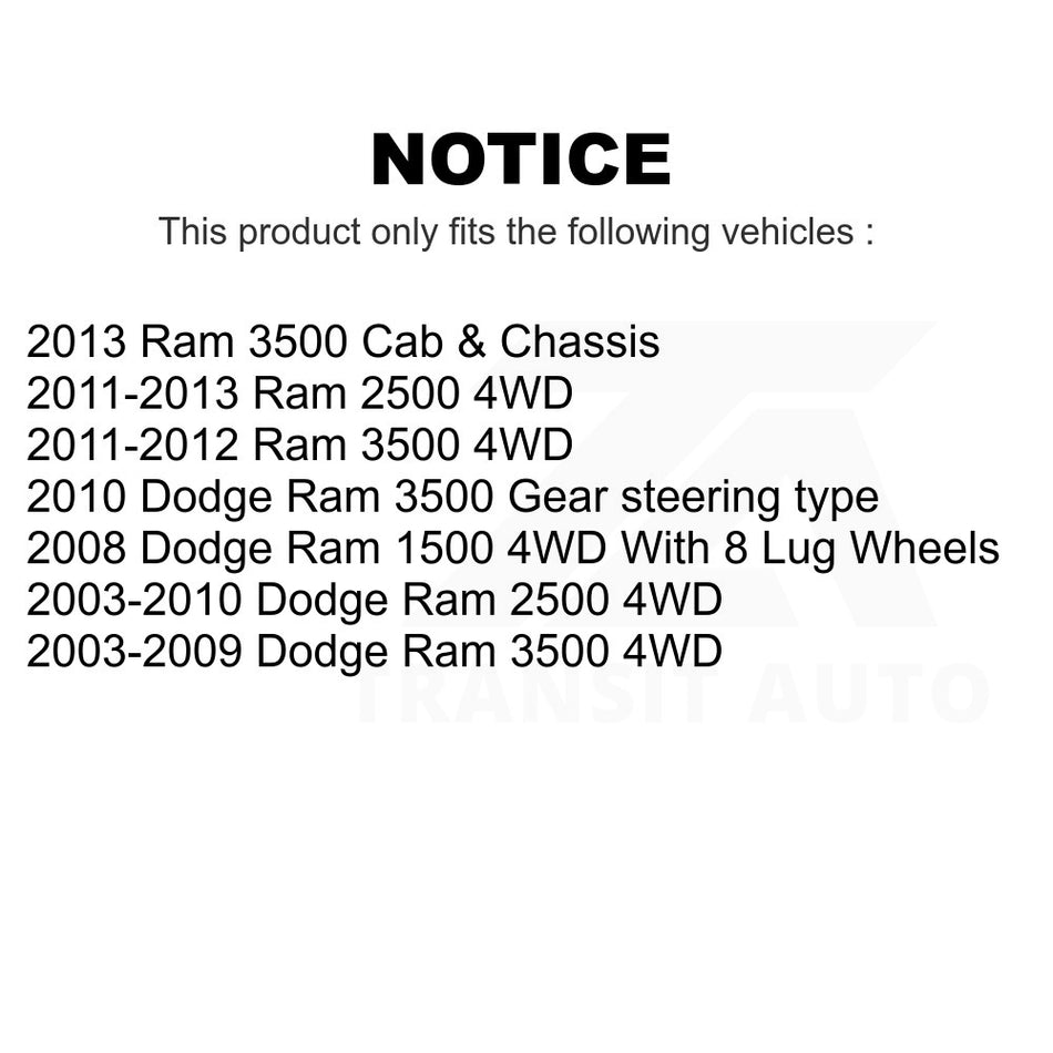 Right Inner At Connecting Tie Rod Steering End TOR-ES800558 For Dodge Ram 2500 3500 1500