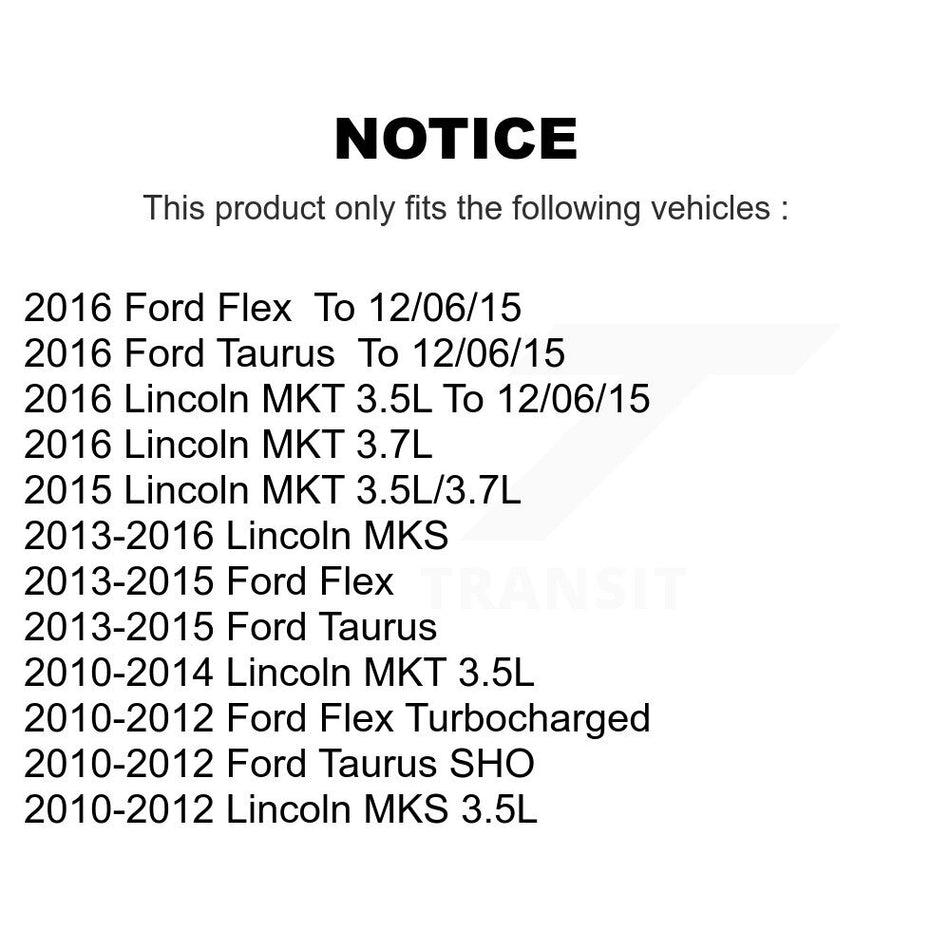 Front Inner Steering Tie Rod End TOR-EV800776 For Ford Taurus Flex Lincoln MKS MKT
