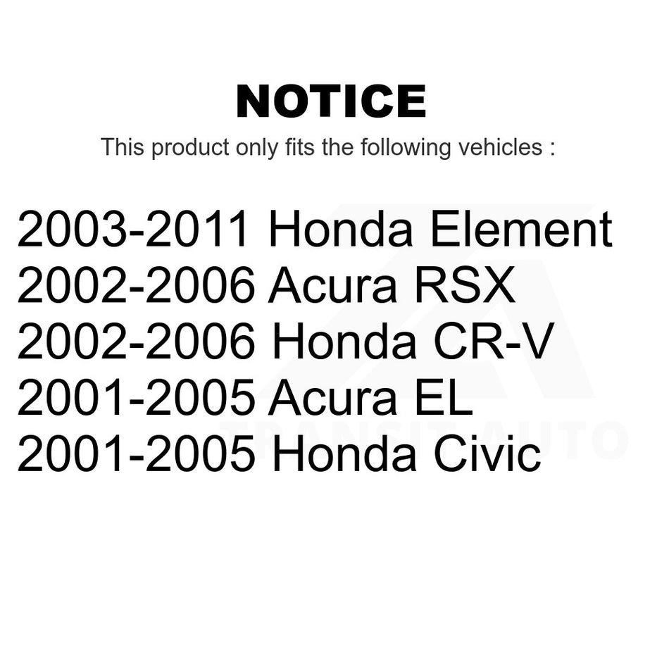 Front Lower Rearward Suspension Control Arm Bushing TOR-K200053 For Honda Civic CR-V Element Acura RSX EL