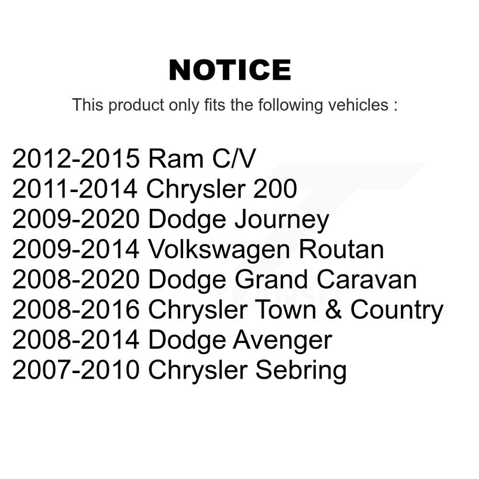 Front Lower Forward Suspension Control Arm Bushing TOR-K201184 For Dodge Grand Caravan Journey Town