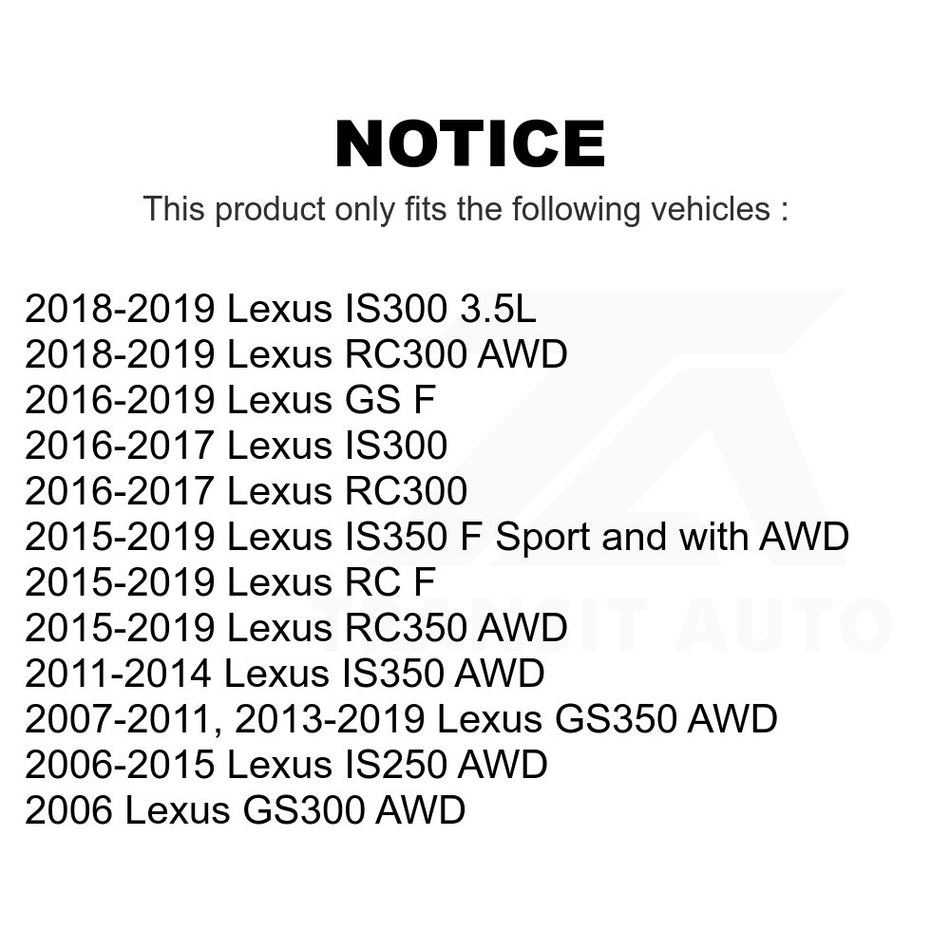 Front Lower Suspension Ball Joint TOR-K500126 For Lexus IS250 GS350 IS300 IS350 GS300 RC350 RC300 RC F GS