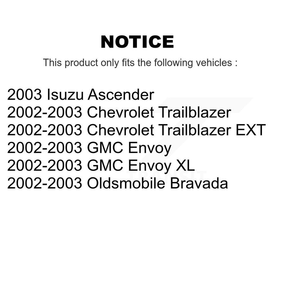Front Right Suspension Stabilizer Bar Link Kit TOR-K6665 For GMC Chevrolet Envoy Trailblazer XL EXT