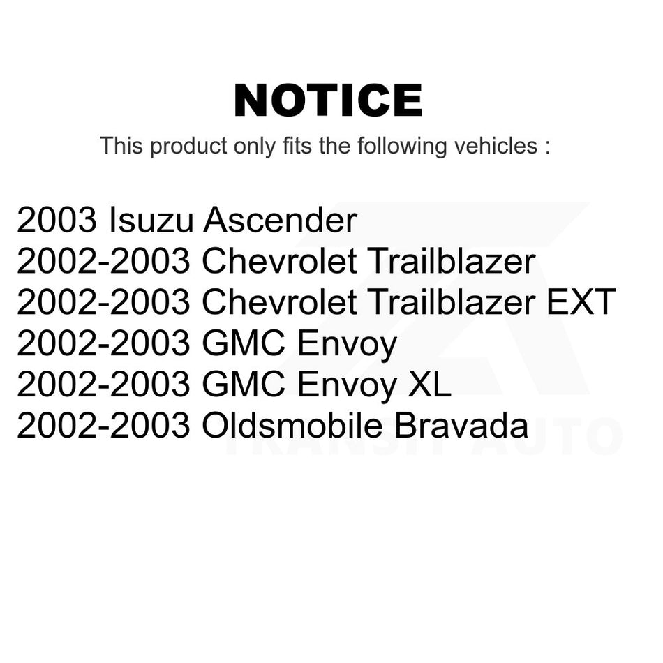 Front Left Suspension Stabilizer Bar Link Kit TOR-K6666 For Chevrolet Trailblazer GMC Envoy EXT XL Oldsmobile Bravada Isuzu Ascender