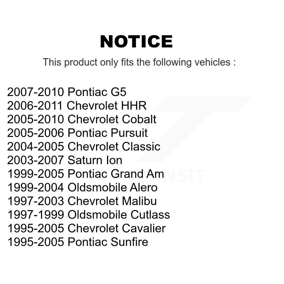 Front Lower Rearward Suspension Control Arm Bushing TOR-K6698 For Chevrolet Pontiac Cobalt G5 Saturn