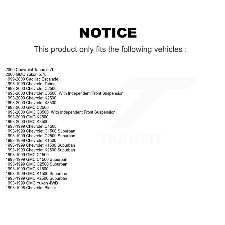 Front Steering Idler Arm Bracket Assembly TOR-K6722 For Chevrolet GMC K1500 C1500 K2500 K3500 C2500