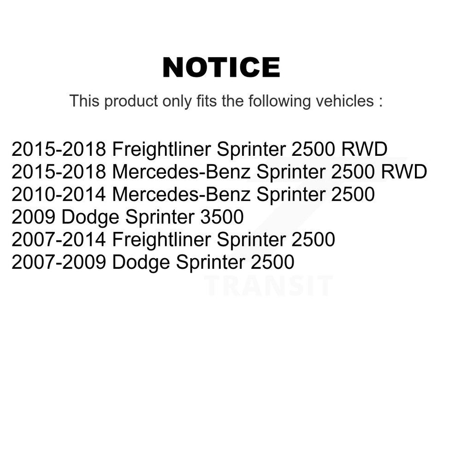 Rear Suspension Stabilizer Bar Link Kit TOR-K700434 For Sprinter 2500 Mercedes-Benz Dodge 3500