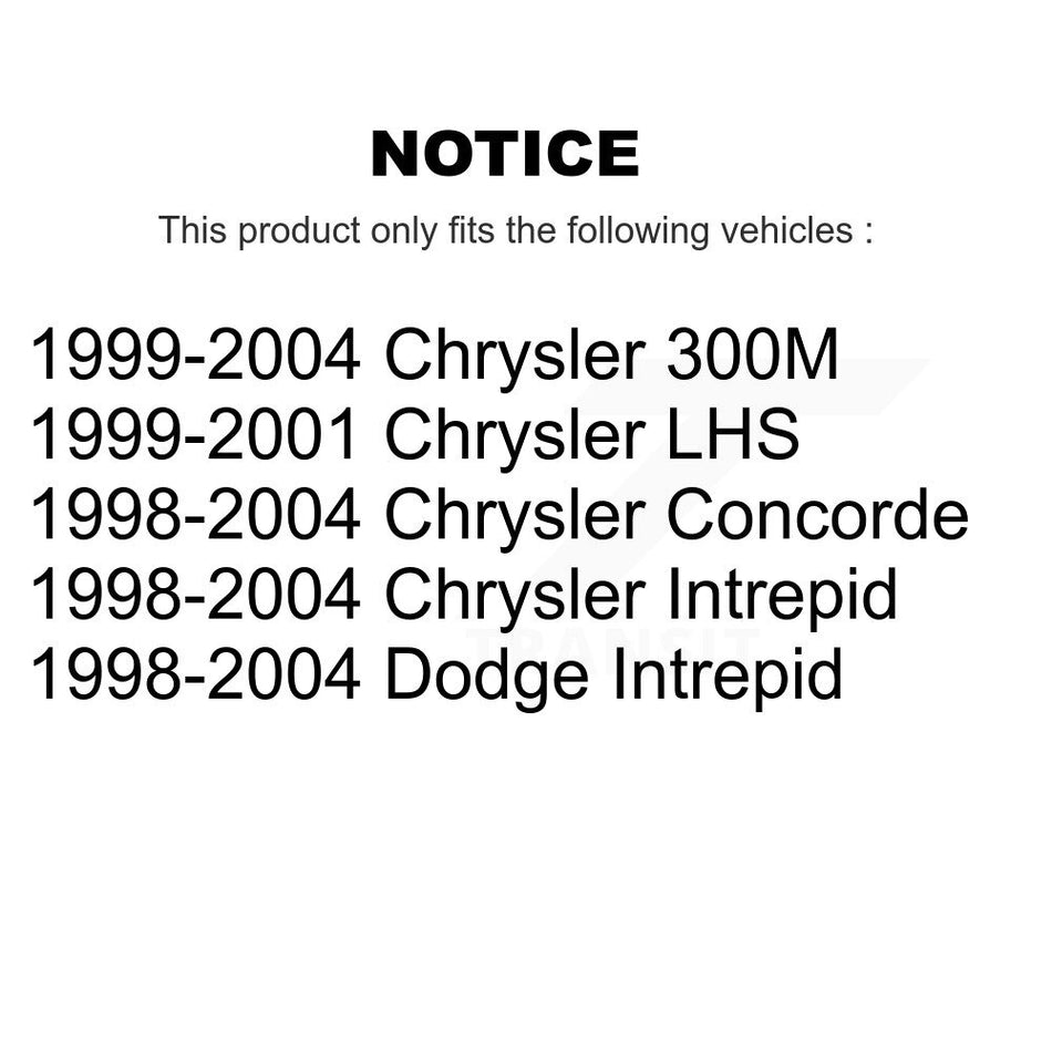 Front Suspension Stabilizer Bar Link Kit TOR-K7342 For Chrysler Intrepid Dodge 300M Concorde LHS