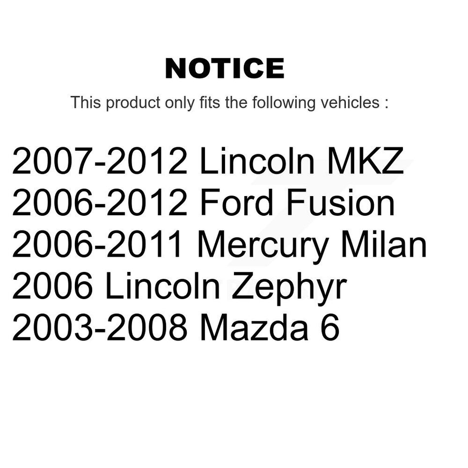 Rear Suspension Stabilizer Bar Link Kit TOR-K750007 For Ford Fusion Mazda 6 Lincoln MKZ Zephyr Milan