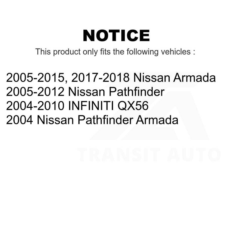 Rear Right Suspension Stabilizer Bar Link Kit TOR-K750038 For Nissan Pathfinder Armada INFINITI QX56