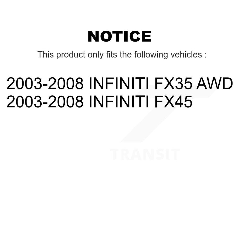 Rear Left Suspension Stabilizer Bar Link Kit TOR-K750248 For 2003-2008 INFINITI FX35 FX45