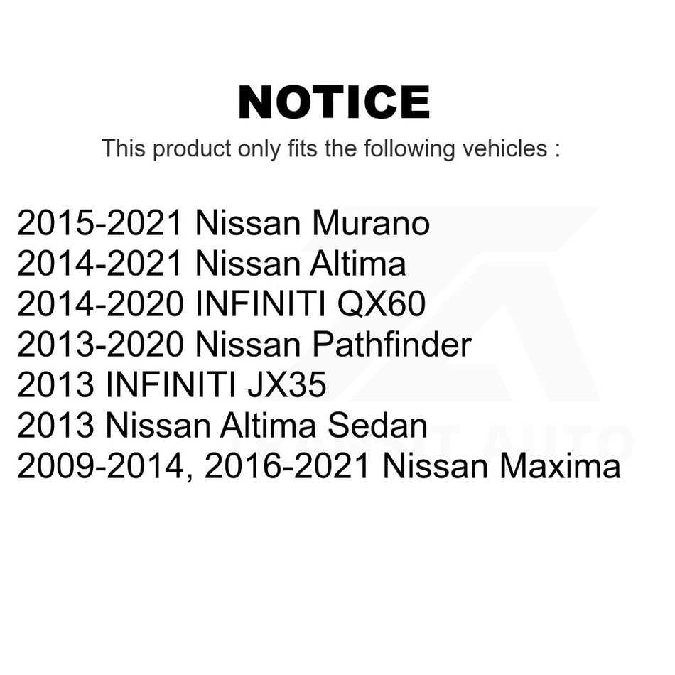 Front Right Suspension Stabilizer Bar Link Kit TOR-K750283 For Nissan Altima Maxima Pathfinder Murano INFINITI QX60 JX35