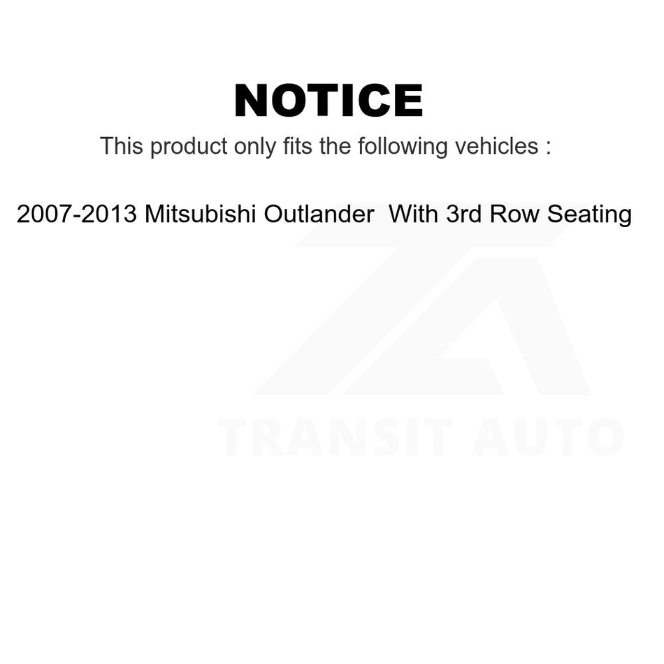 Rear Left Suspension Stabilizer Bar Link Kit TOR-K750290 For 2007-2013 Mitsubishi Outlander With 3rd Row Seating