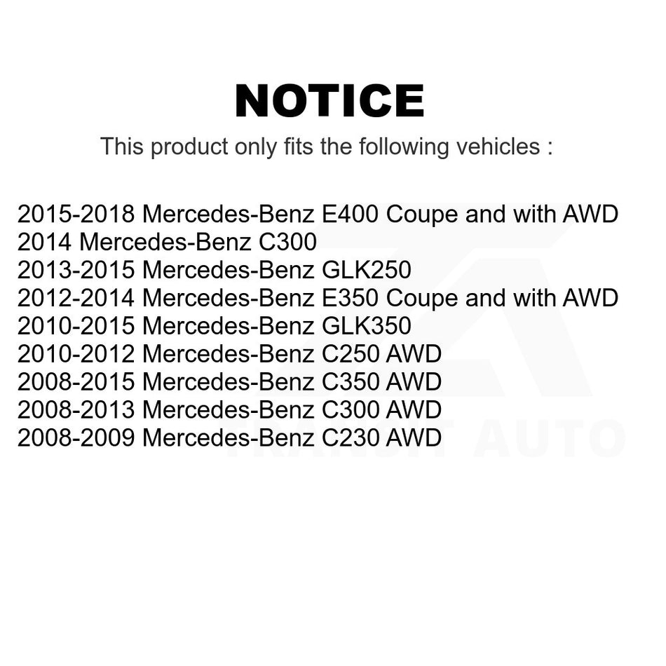 Front Left Suspension Stabilizer Bar Link Kit TOR-K750335 For Mercedes-Benz C300 E350 GLK350 E400 C250 C350 GLK250 C230