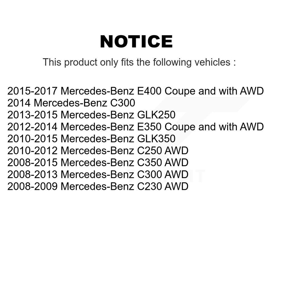 Front Right Suspension Stabilizer Bar Link Kit TOR-K750336 For Mercedes-Benz C300 GLK350 GLK250 C350