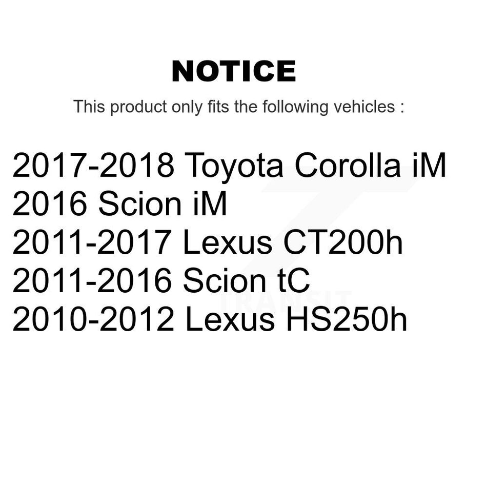 Rear Suspension Stabilizer Bar Link Kit TOR-K750522 For Scion Toyota Corolla iM Lexus tC CT200h