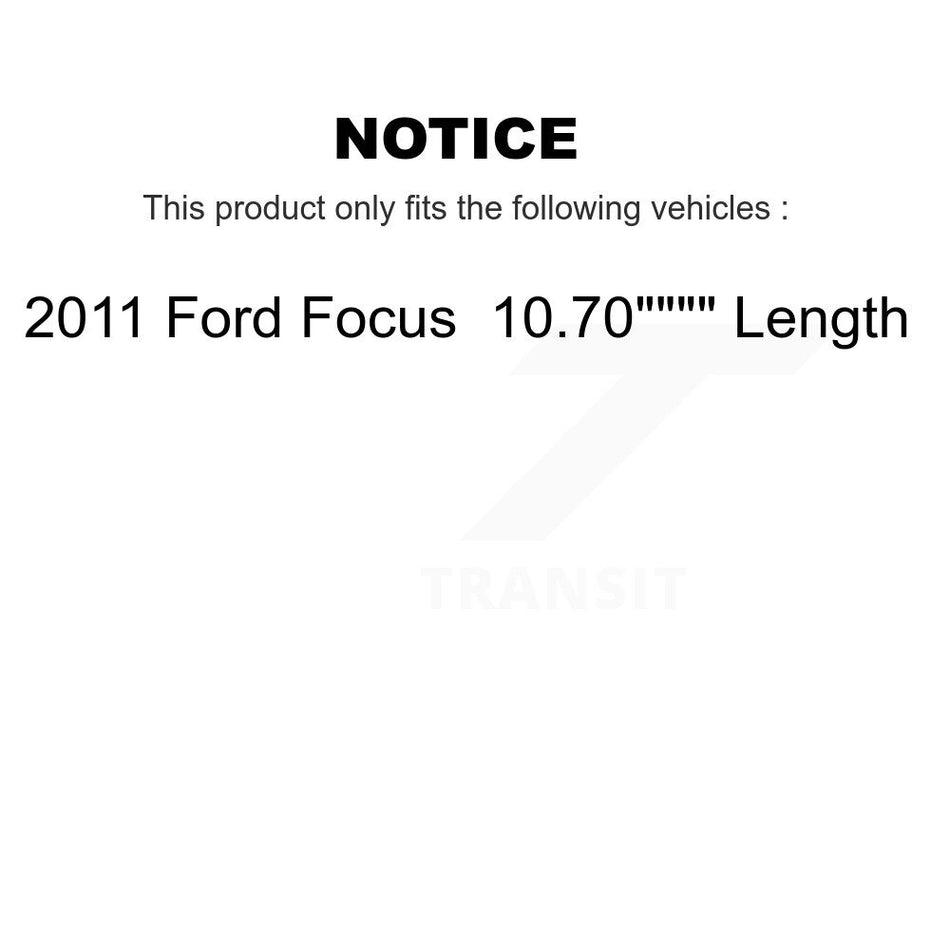 Front Suspension Stabilizer Bar Link Kit TOR-K750562 For 2011 Ford Focus 10.70" Length