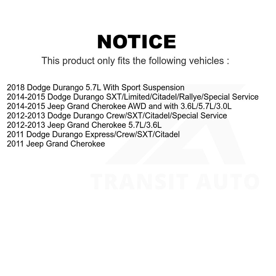 Front Left Suspension Stabilizer Bar Link Kit TOR-K750578 For Jeep Grand Cherokee Dodge Durango