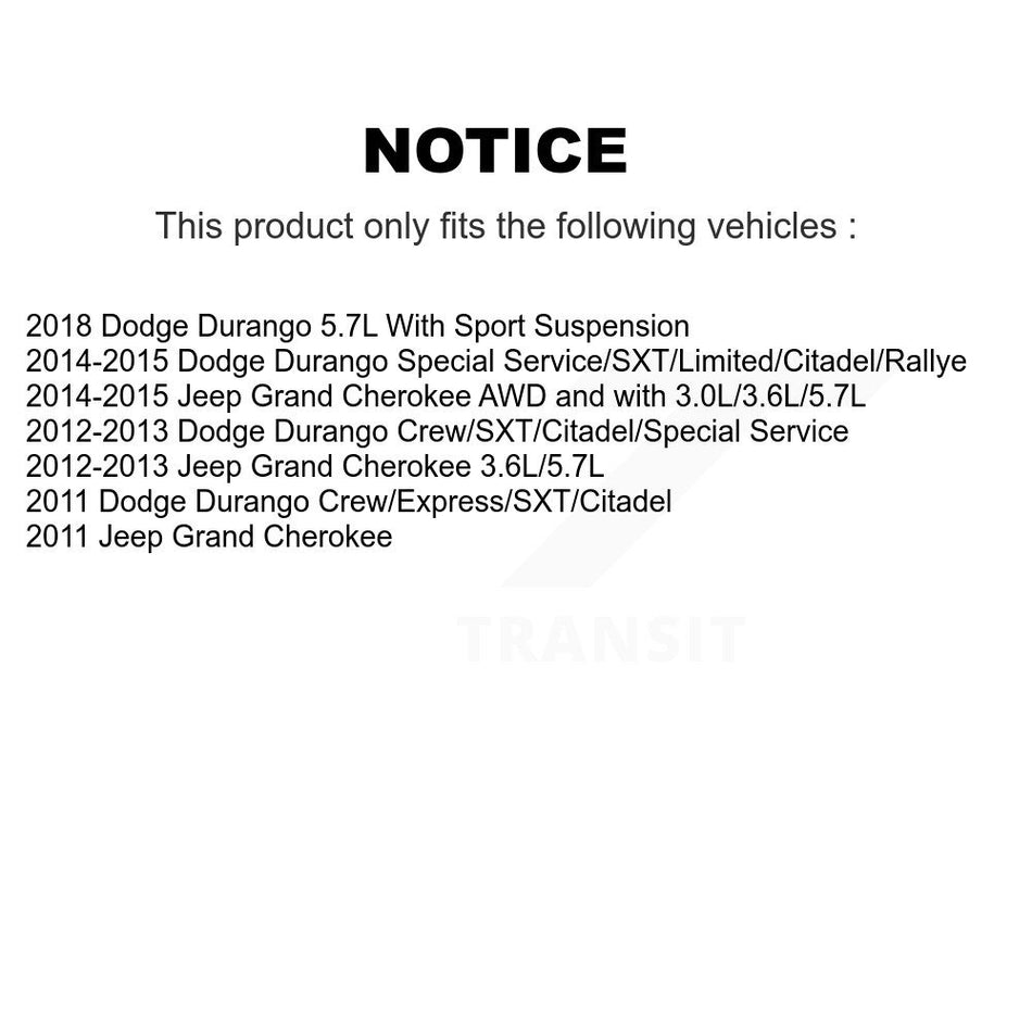 Front Left Suspension Stabilizer Bar Link Kit TOR-K750578 For Jeep Grand Cherokee Dodge Durango