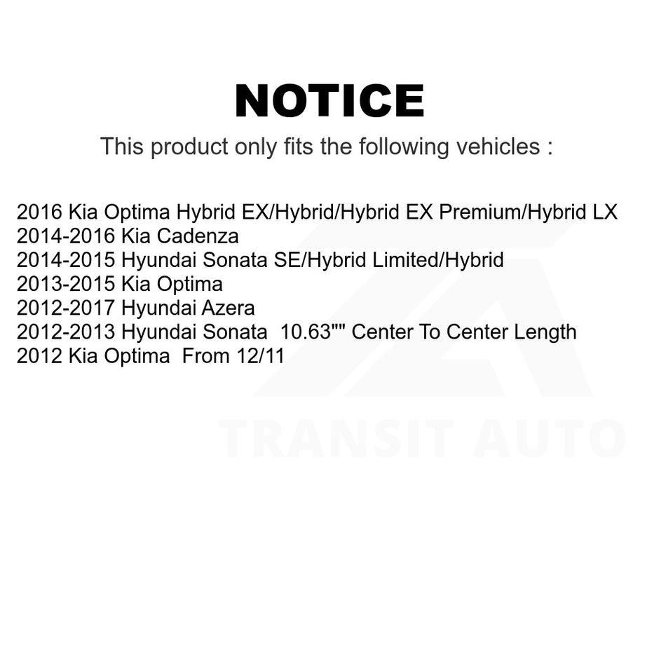 Front Suspension Stabilizer Bar Link Kit TOR-K750658 For Hyundai Sonata Kia Optima Azera Cadenza