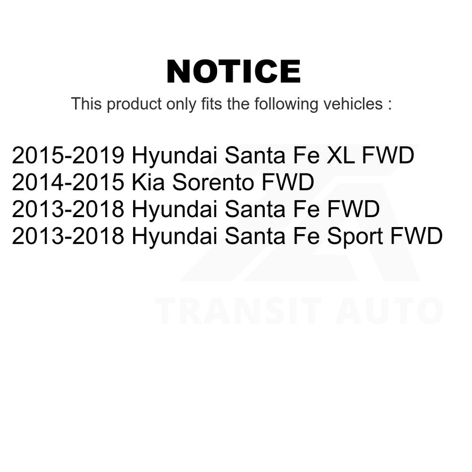 Rear Suspension Stabilizer Bar Link Kit TOR-K750669 For Hyundai Santa Fe Sport Kia Sorento XL FWD