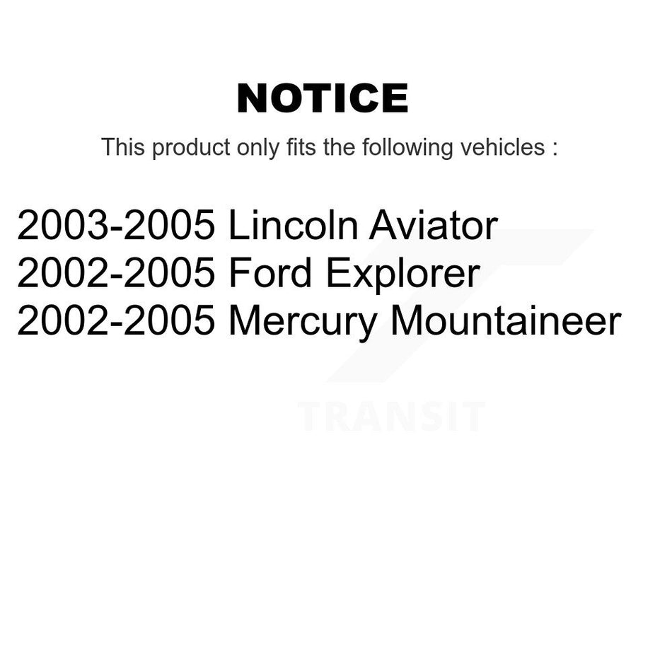 Rear Suspension Stabilizer Bar Link Kit TOR-K80033 For Ford Explorer Lincoln Aviator Mercury